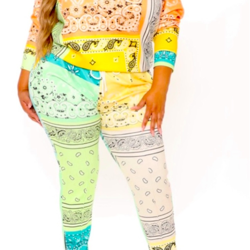 Multicolor Bandana Jogger set (price is firm)